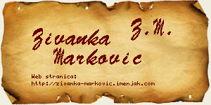 Živanka Marković vizit kartica